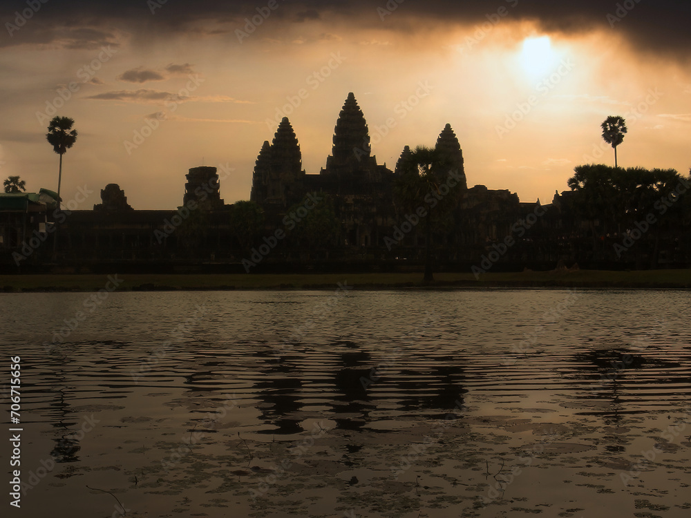 Angkor Wat temple is the heart of Cambodia,the national symbol,the symbol of the Khmer civilization one of the most beautiful monuments in the world