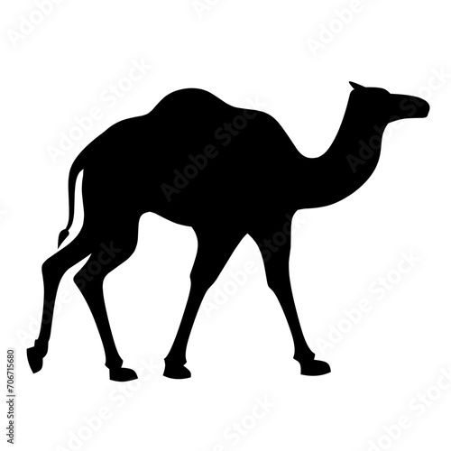 Camel silhouette icon vector. Dromedary silhouette can be used as icon  symbol or sign. Camel icon vector for design of desert  sahara  africa or journey