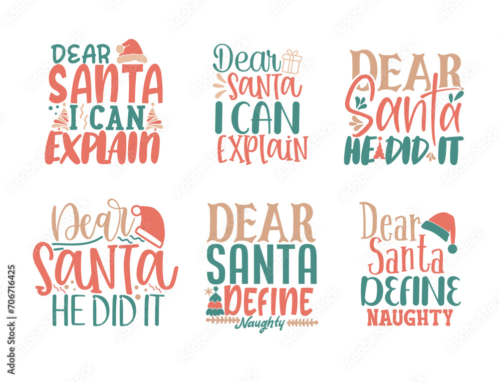 Christmas bundle quotes sayings and phrase typography handwriting bundle collection vector Christmas bundle quotes sayings and phrase typography handwriting bundle collection vector