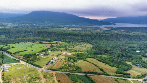 High angle view Aerial photograph of mountain