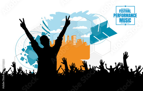 Concert Background Design - easy to edit vector illustration