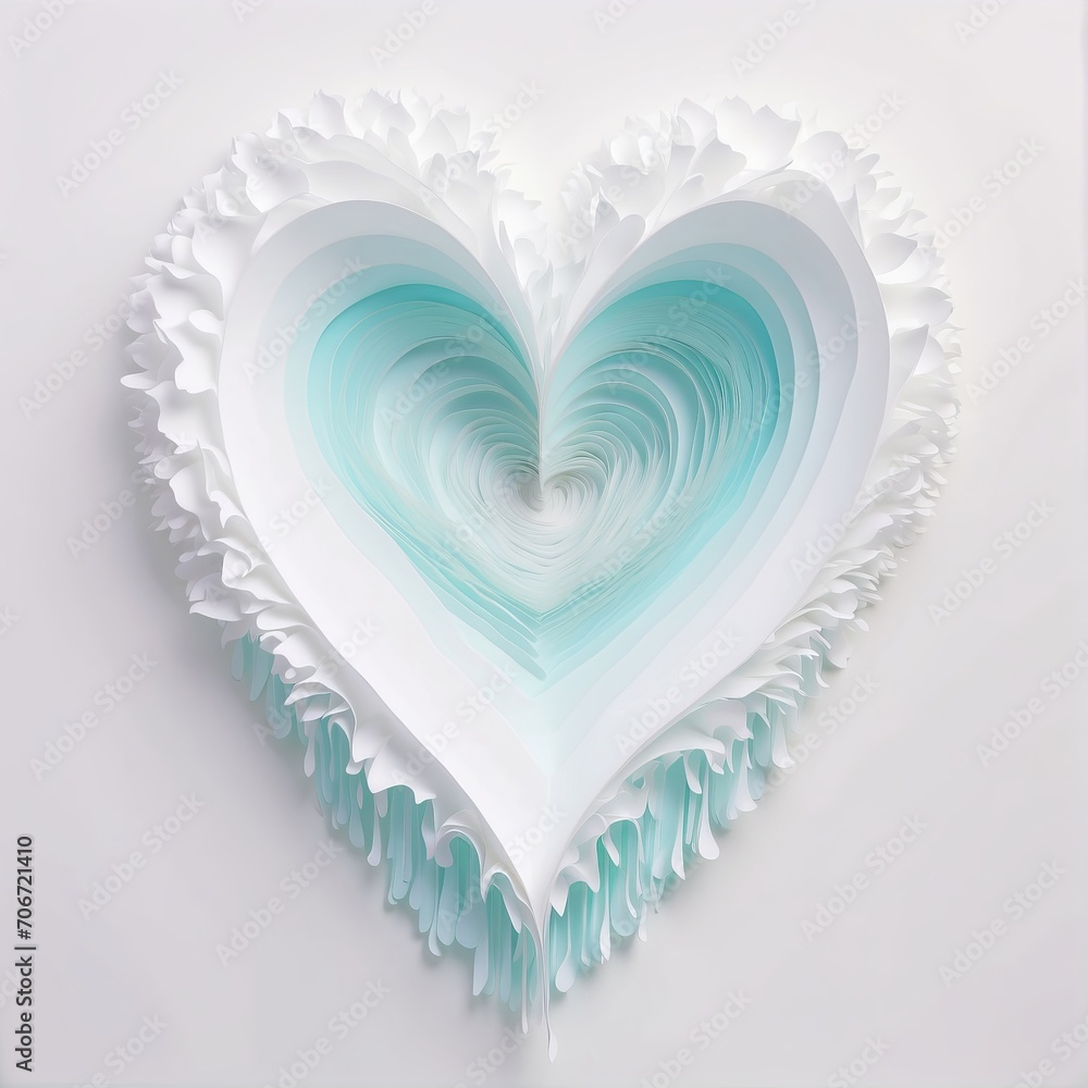 Pastel heart on a white background Pastel heart on a white background