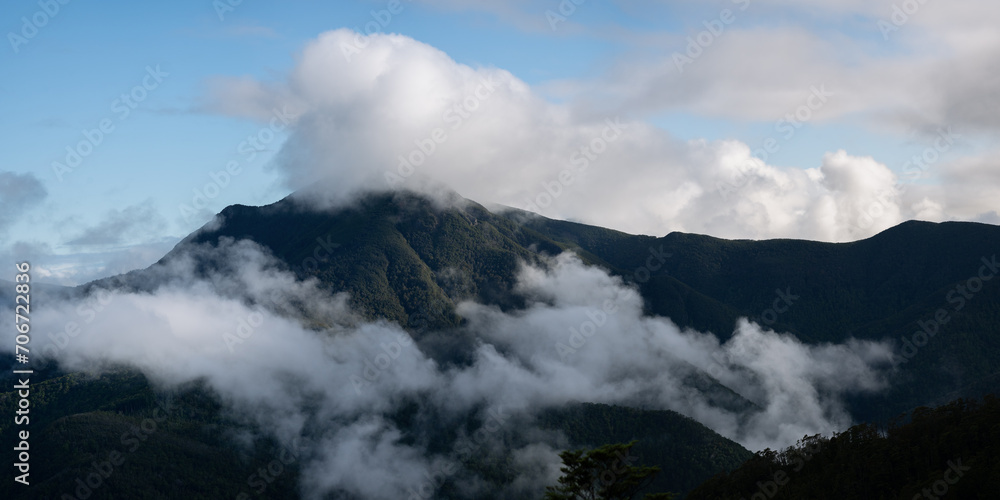 New Zealand landscape of mountains 