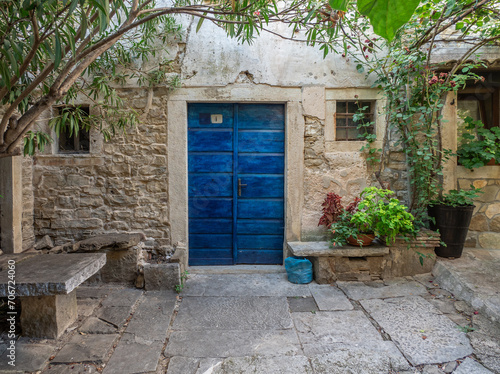 Door and architecture of old city  Motovun © wlad074