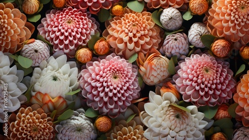 A surreal composition capturing the intricate patterns and vibrant colors of Anguloa uniflora's unique floral arrangement -Generative Ai photo