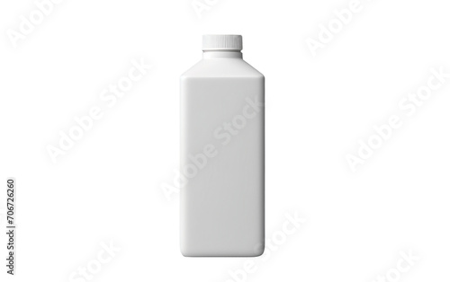 white plastic bottle isolated on white background, 3D rendering