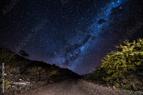 Starry Night in the middle of the road