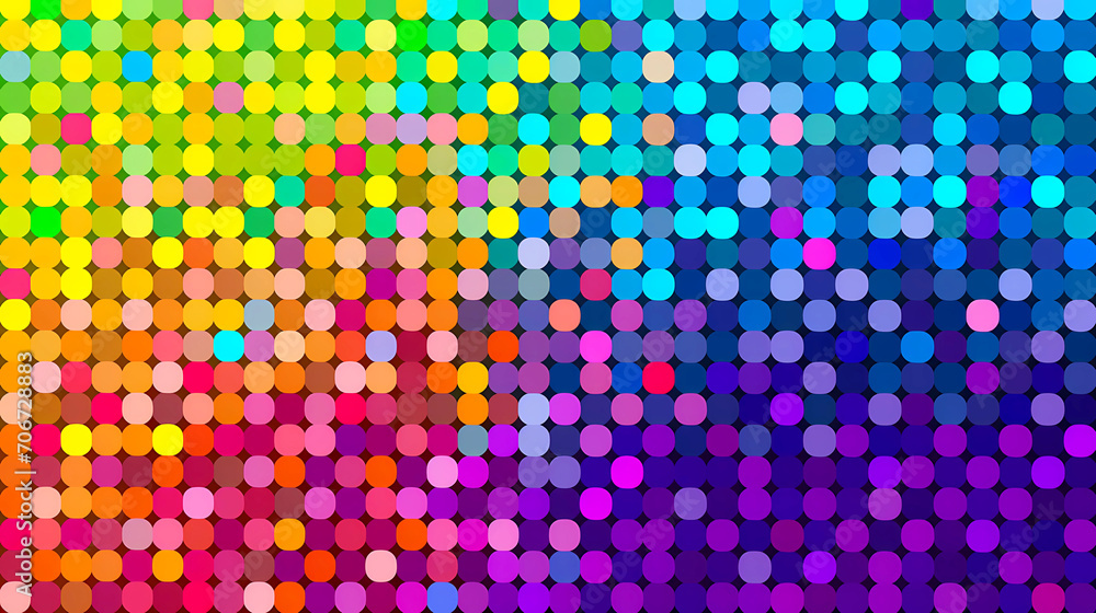 Multicolor, rainbow modern geometrical abstract pattern background. Dotted texture template. 