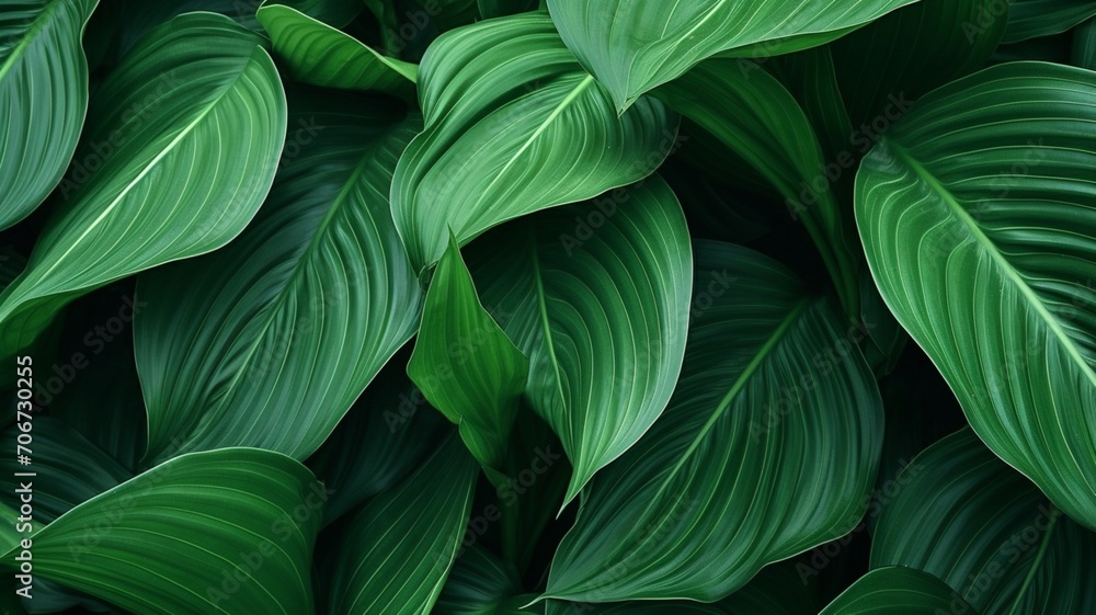 Green abstract tropical plant leaf nature background AI Generated Image Green abstract tropical plant leaf nature background AI Generated Image