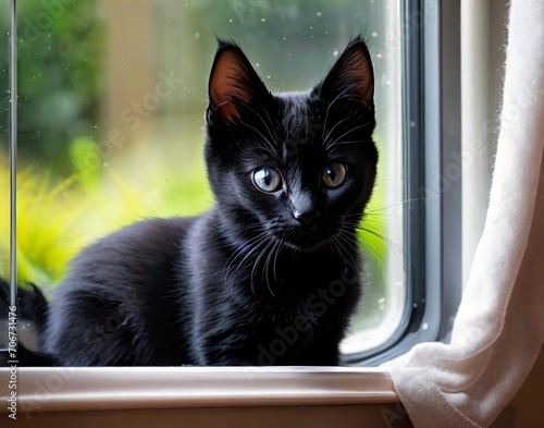 cat on window © VictoriaCh