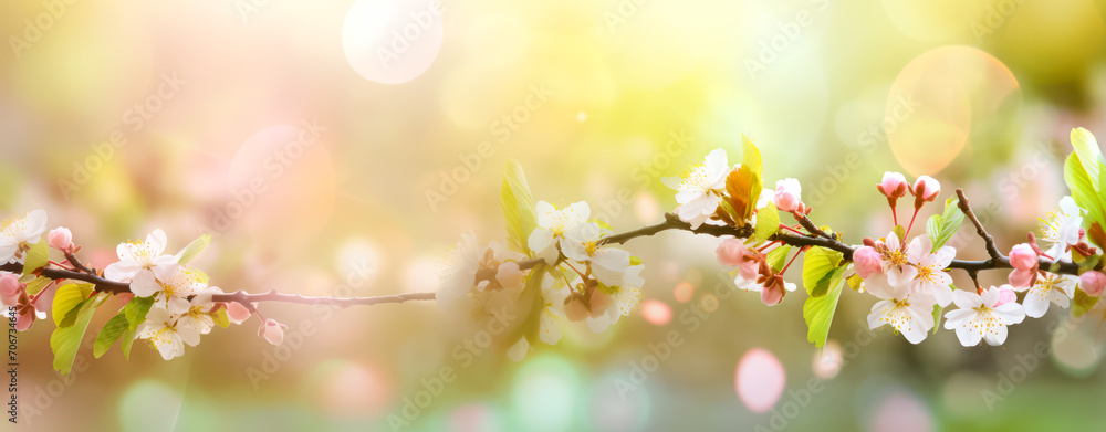 Exquisite pink peach blossoms flourishing in a vibrant garden Exquisite pink peach blossoms flourishing in a vibrant garden