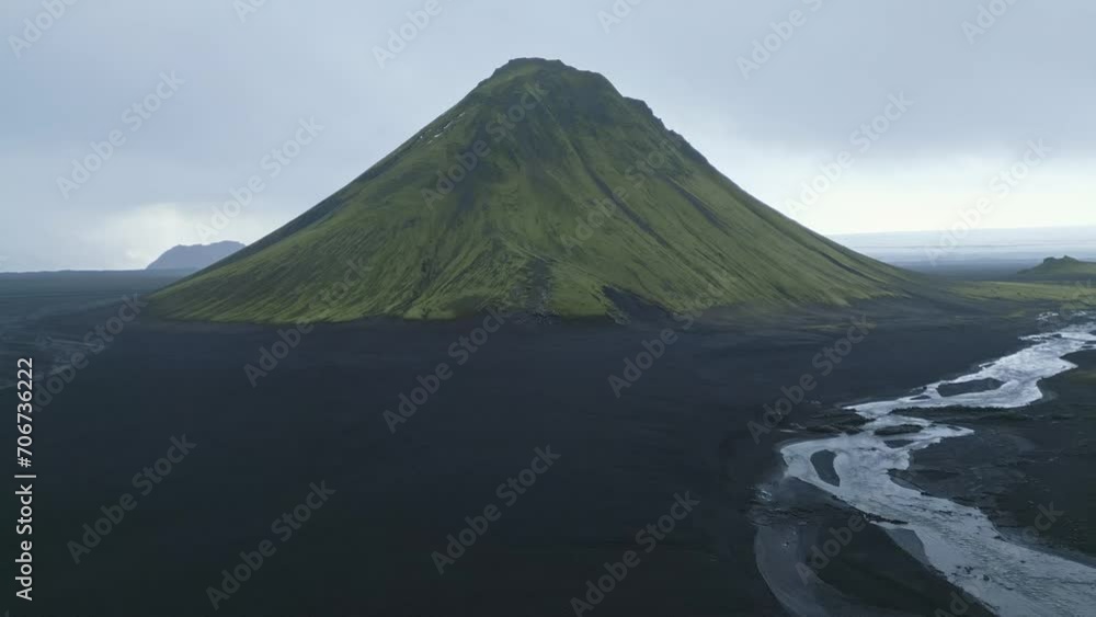 Majestic Maelifell Volcano in the Icelandic Highlands Majestic Maelifell Volcano in the Icelandic Highlands