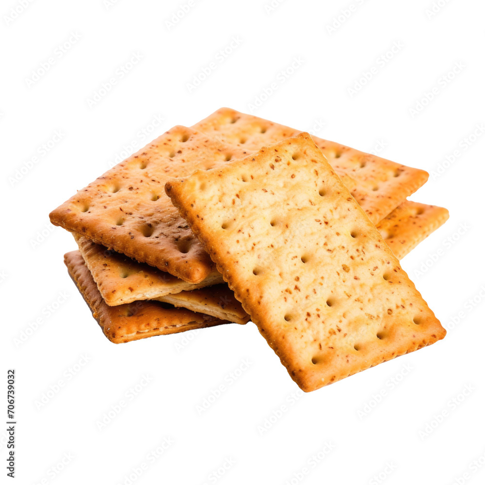Crackers Isolated on a Transparent Background Crackers Isolated on a Transparent Background