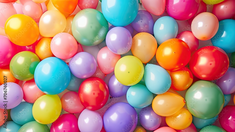 background banner of kids balloons , generated with AI background banner of kids balloons , generated with AI
