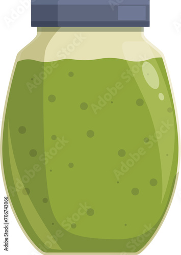 Dish green cooking icon cartoon vector. Plant salad. Pesto food basil