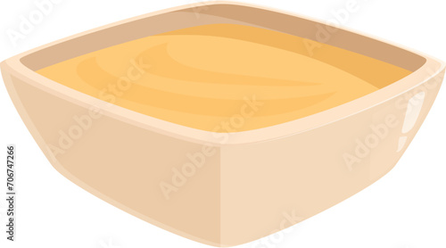 Vegetable food icon cartoon vector. Tahini cuisine food. Hummus dip