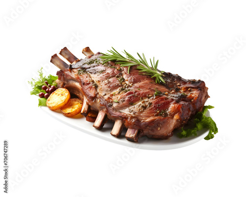 COOKED_LAMB_DISH isolated on white and transparent background