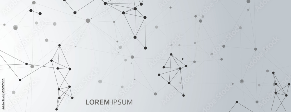 Vector connect lines and dots. Banner template for technology. Modern network background Vector connect lines and dots. Banner template for technology. Modern network background