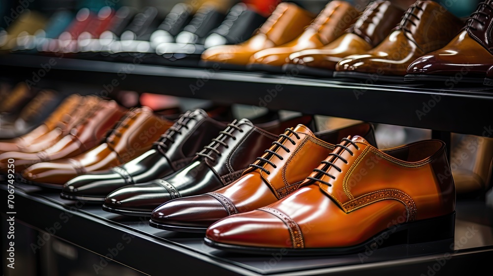 At the department store - men's shoes At the department store - men's shoes