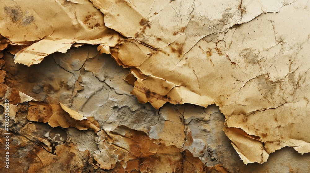 Textura de papel de parede envelhecido e rasgado Textura de papel de parede envelhecido e rasgado
