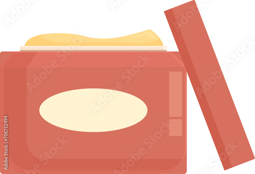 Cream jar irritation icon cartoon vector. Little one kid. Cleanliness child