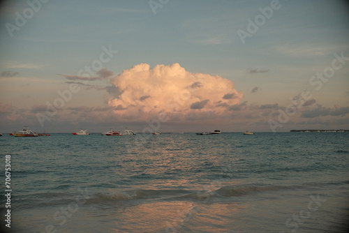 sunset over the sea