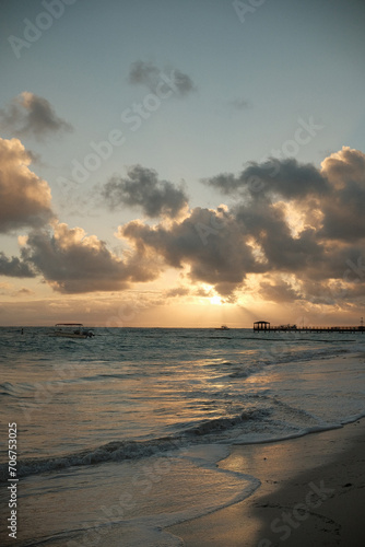 sunset on the beach