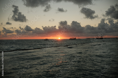 sunset on the beach