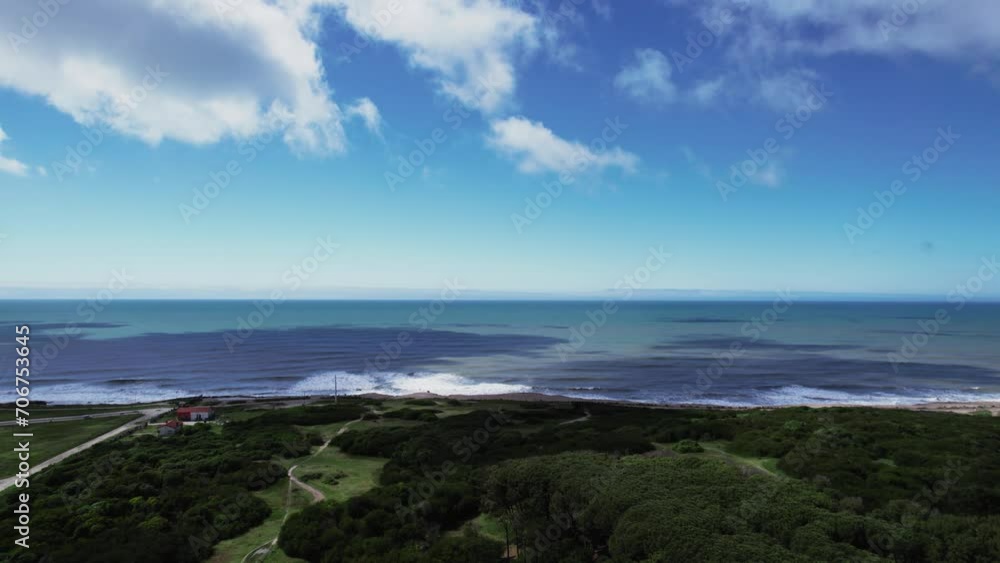 Drone of a beach and nature in summer Drone of a beach and nature in summer