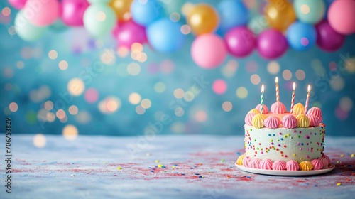 birthday cake and candles