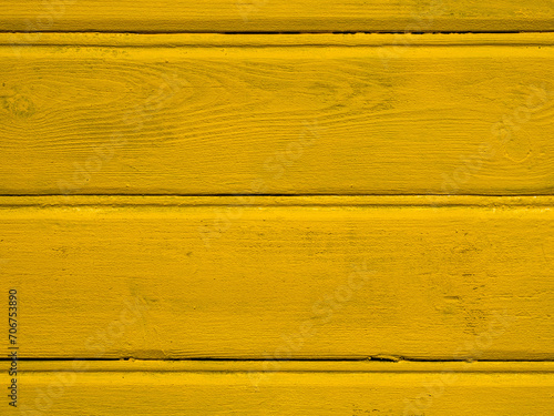 Wallpaper Mural Wooden board of a wall or fence painted in rich saturated yellow color. Decorative element. Torontodigital.ca