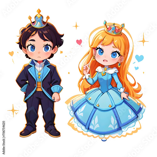 llustration Princess And Prince