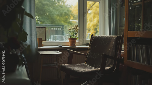 Uma cena acolhedora de sala de estar com uma est  tica de design escandinavo  com linhas limpas  tons neutros e materiais naturais  criando uma sensa    o de simplicidade e calor.