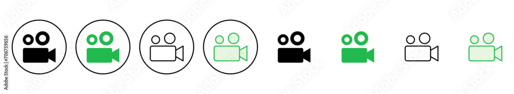 Video icon set. video camera icon vector. movie sign. cinema Video icon set. video camera icon vector. movie sign. cinema