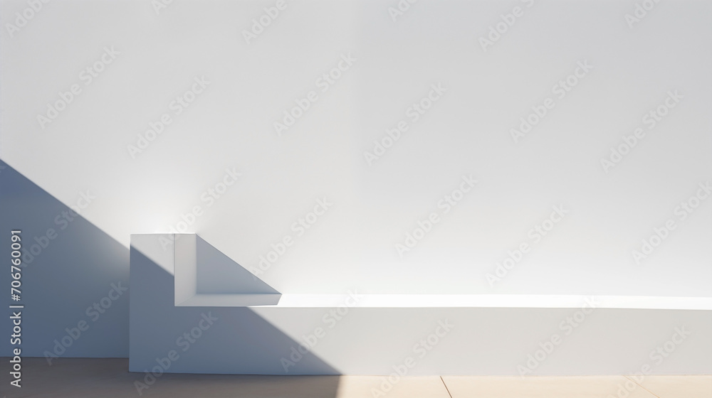 Simple white wall with an ethereal shadow. Simple white wall with an ethereal shadow.