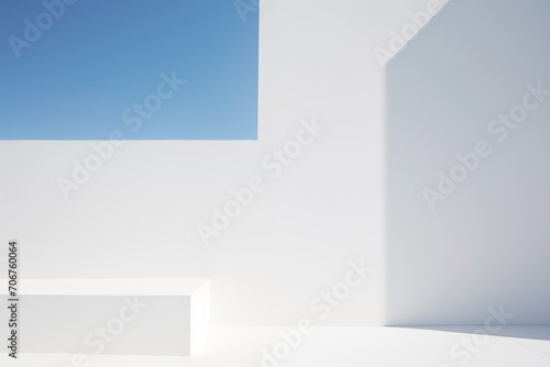 Wallpaper Mural Simple white wall with an ethereal shadow. Torontodigital.ca