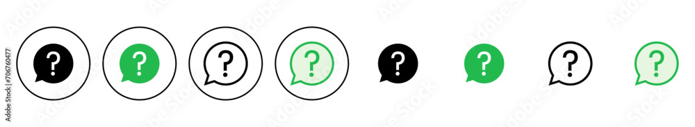 Question icon set. question mark icon vector. Question icon set. question mark icon vector.
