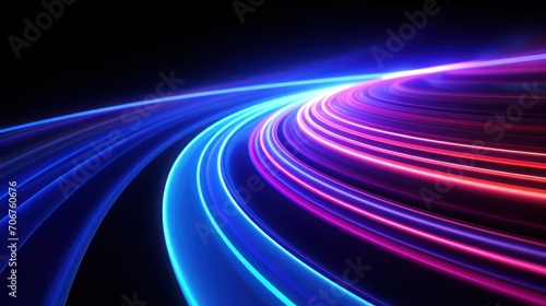 Abstract futuristic neon background, Ultraviolet spectrum. Cyber space. Futuristic wallpaper with isolated. Generative AI