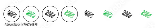 Newspaper icon set. news paper vector sign