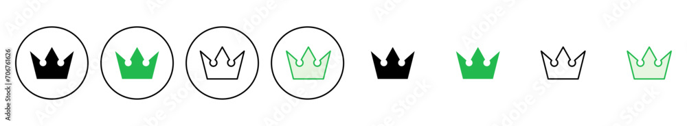 Crown icon set. crown vector icon Crown icon set. crown vector icon