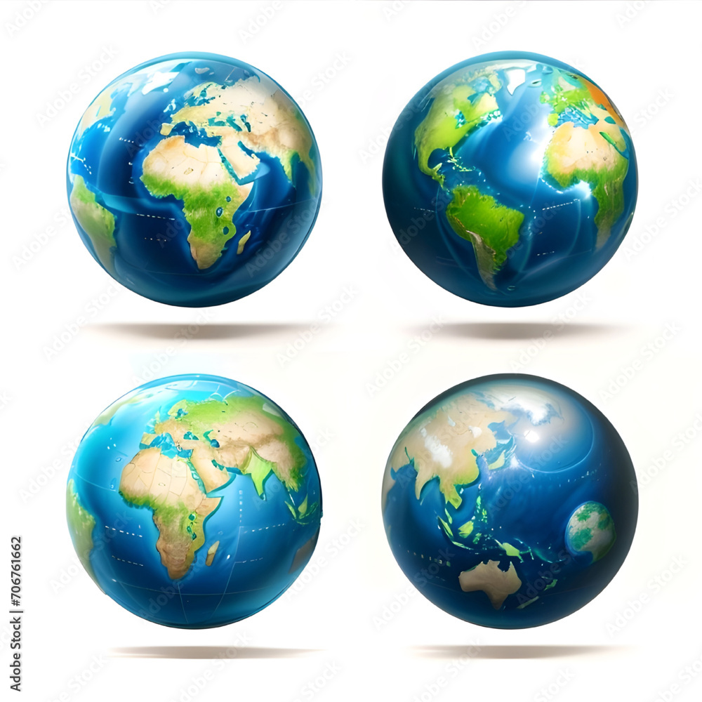 Planet Earth group Vector illustration
