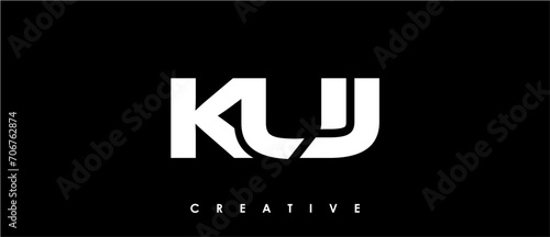 KUJ Letter Initial Logo Design Template Vector Illustration photo