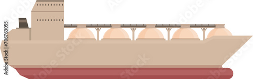 Modern gas carrier ship icon cartoon vector. Sea vessel. Crude tech