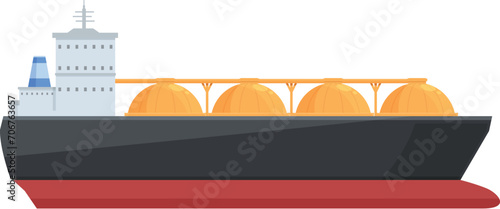 Cargo marine transport icon cartoon vector. Ship carrier. Gas petrol