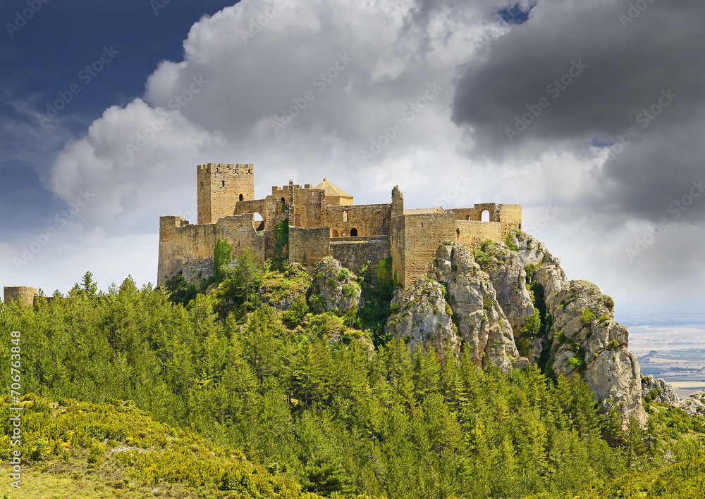 The castle Castillo de Loarre, Huesca Province, Aragon, Spain The castle Castillo de Loarre, Huesca Province, Aragon, Spain