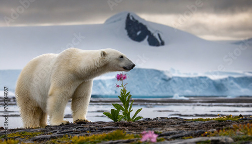 ours polaire et réchauffement climatique photo