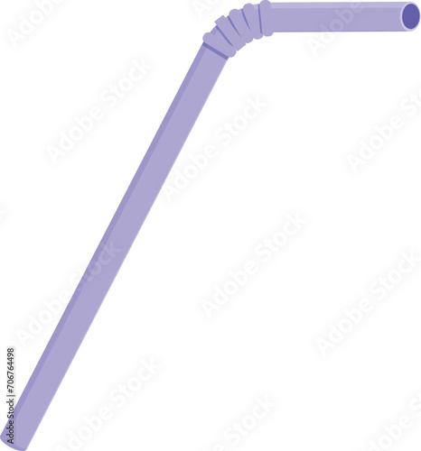 Waste plastic stick icon cartoon vector. For drinking cocktail. Separation can