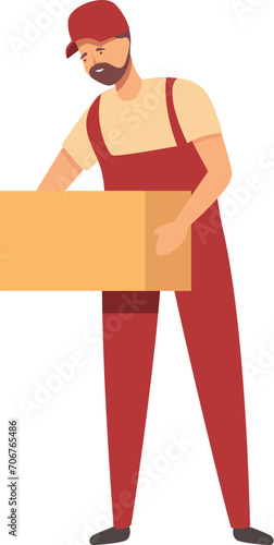 Supplier inventory icon cartoon vector. Manager person. Mail man work