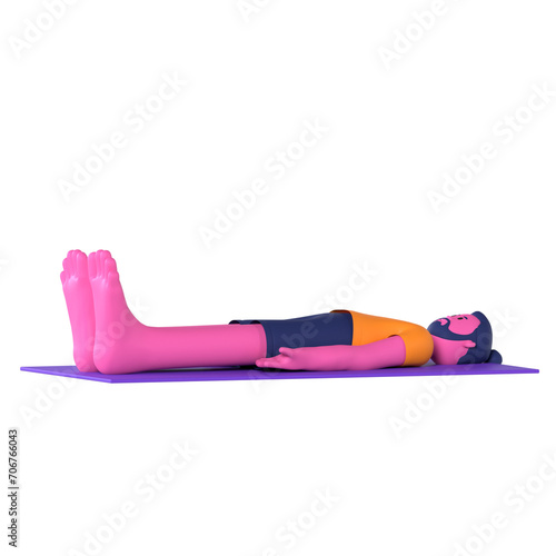 Corpse Pose Savasana Yoga Male Exercise 