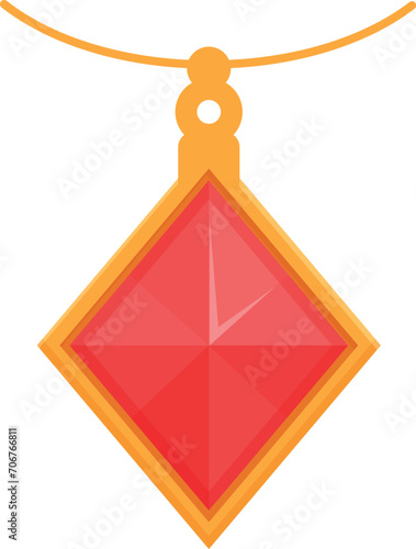 Ruby red gemstone icon cartoon vector. Shop gold jewel. Ear diamond
